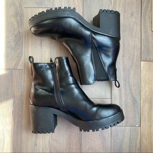 Patent Leather Chunky Boots